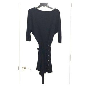 Black White House Black Market Belted Dress in XS